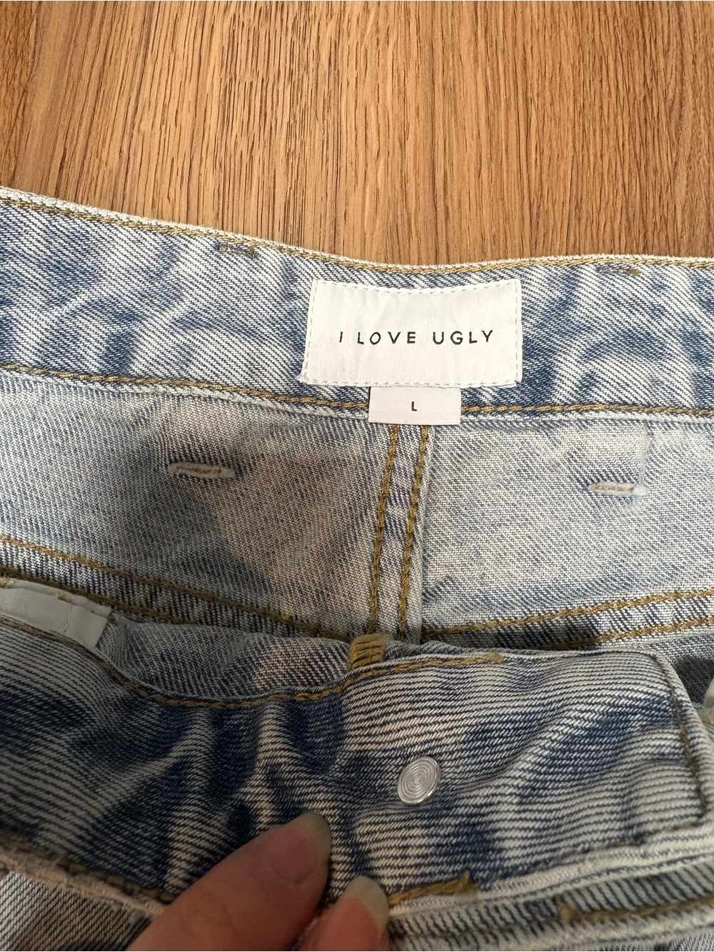 NWT I love ugly high rise jeans - light wash - straight leg - Picture 3 of 12